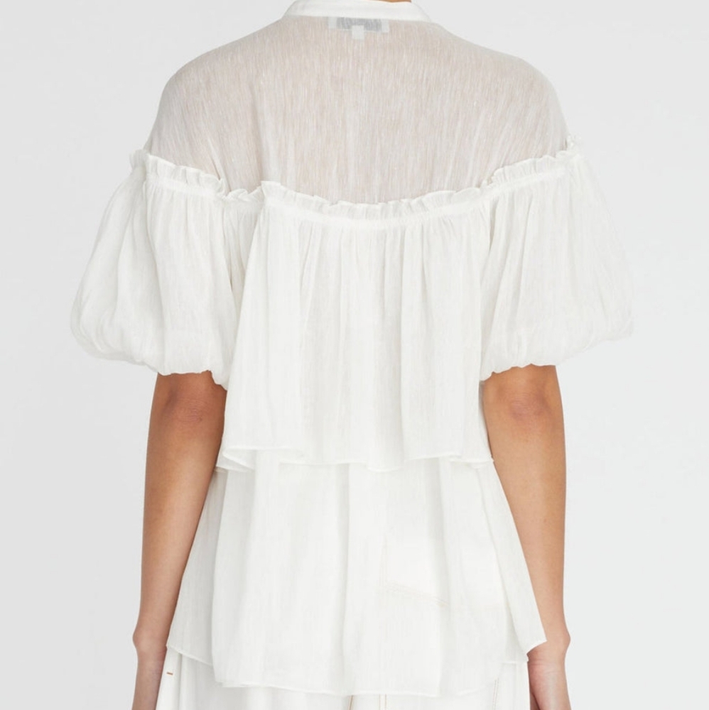 Lee Mathews Lillian Blouse in White - Picture 2 of 9